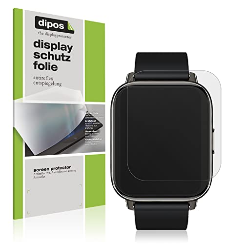 dipos I 6X Schutzfolie matt kompatibel mit Rinsmola 1,69 Zoll Smartwatch Folie Displayschutzfolie (bewusst Kleiner als das Glas, da Dieses gewölbt ist) von dipos
