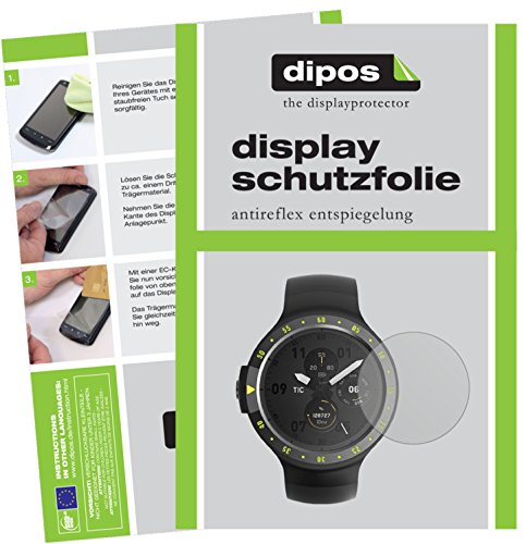 dipos I 6X Schutzfolie matt kompatibel mit Ticwatch S Smartwatch Folie Displayschutzfolie von dipos