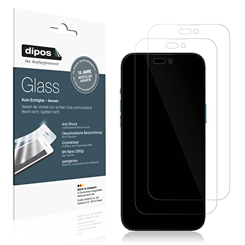 dipos I 9H Displayschutz kompatibel mit Apple iPhone 15 Plus Schutzfolie Anti-Shock Folie von dipos
