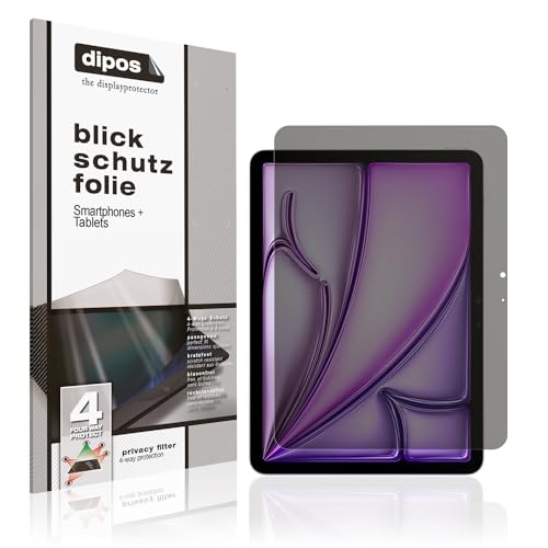 dipos I Blickschutzfolie kompatibel mit Apple iPad Air 11 Zoll M2 2024 Display-Schutzfolie matt mit 4-Wege Sichtschutz-Effekt (A2902+ A2903) von dipos