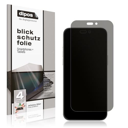 dipos I Blickschutzfolie kompatibel mit Apple iPhone 16 Display-Schutzfolie matt mit 4-Wege Sichtschutz-Effekt dipos I Blickschutzfolie kompatibel mit Apple iPhone 16 Display-Schutzfolie matt mit 4-Wege Sichtschutz-Effekt von dipos