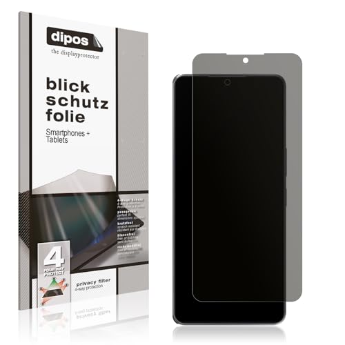dipos I Blickschutzfolie kompatibel mit Cubot Max 5 Display-Schutzfolie matt mit 4-Wege Sichtschutz-Effekt von dipos