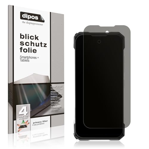 dipos I Blickschutzfolie kompatibel mit Doogee S200 5G Display-Schutzfolie matt mit 4-Wege Sichtschutz-Effekt von dipos