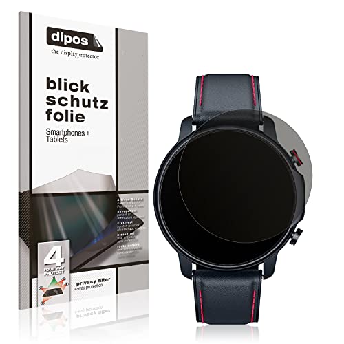 dipos I Blickschutzfolie kompatibel mit Motsfit 1,32 Zoll Smartwatch Display-Schutzfolie matt mit 4-Wege Sichtschutz-Effekt von dipos