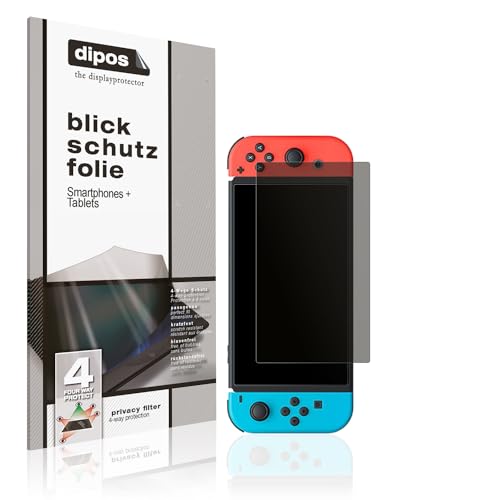 dipos I Blickschutzfolie kompatibel mit Nintendo Switch OLED Display-Schutzfolie matt mit 4-Wege Sichtschutz-Effekt von dipos