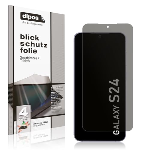 dipos I Blickschutzfolie kompatibel mit Samsung Galaxy S24 Display-Schutzfolie matt mit 4-Wege Sichtschutz-Effekt von dipos