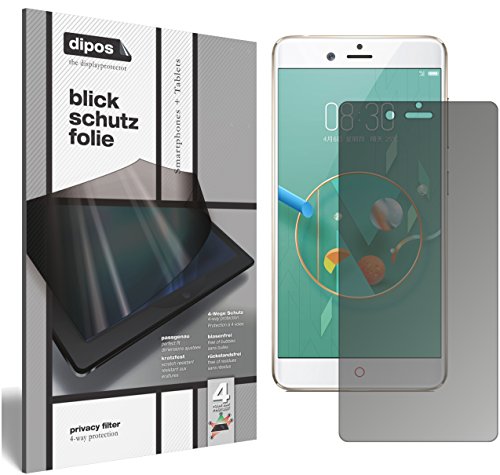 dipos I Blickschutzfolie matt kompatibel mit Nubia Z17 Mini Sichtschutz-Folie Display-Schutzfolie Privacy-Filter von dipos
