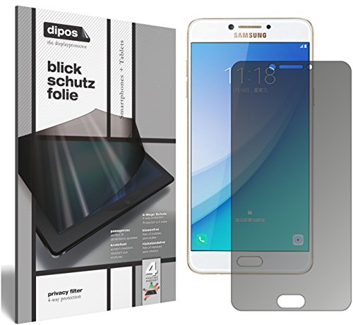 dipos I Blickschutzfolie matt kompatibel mit Samsung Galaxy C7 Pro Sichtschutz-Folie Display-Schutzfolie Privacy-Filter von dipos