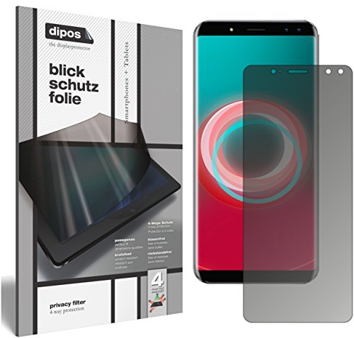 dipos I Blickschutzfolie matt kompatibel mit Ulefone Power 3S Sichtschutz-Folie Display-Schutzfolie Privacy-Filter von dipos