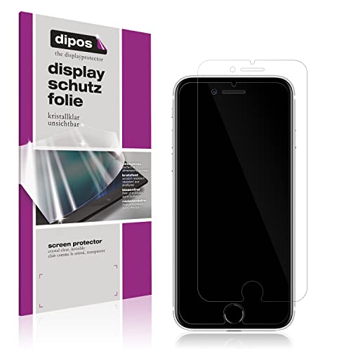 dipos I Schutzfolie kompatibel mit Apple iPhone SE (2022) Displayschutz-Folie klar (Kleiner als das Glas, da Dieses gewölbt ist) von dipos