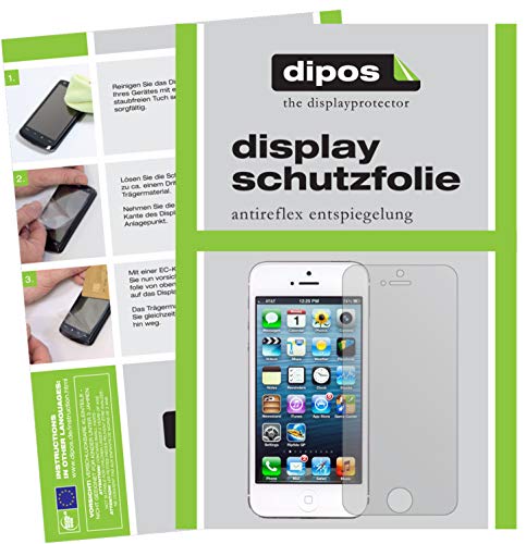 dipos I Schutzfolie matt kompatibel mit Apple iPhone 5 Folie Displayschutzfolie von dipos