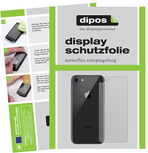 dipos I Schutzfolie matt kompatibel mit Apple iPhone SE (2020) Rückseite Displayschutz-Folie (Kleiner als das Glas, da Dieses gewölbt ist) von dipos