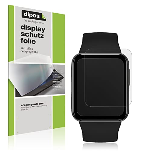 dipos I Schutzfolie matt kompatibel mit GRV Smartwatch Displayschutz-Folie (Kleiner als das Glas, da Dieses gewölbt ist) von dipos