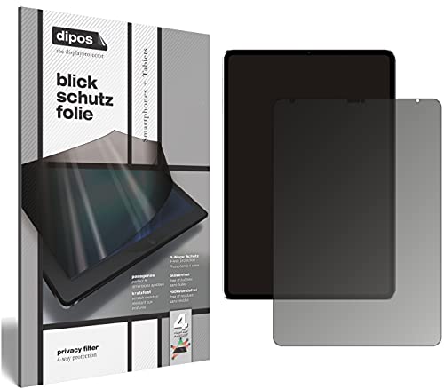 dipos I Sichtschutz-Folie matt kompatibel mit Apple iPad Pro 12.9 Zoll (5.Gen 2021) Blickschutzfolie Display-Schutzfolie Privacy-Filter von dipos