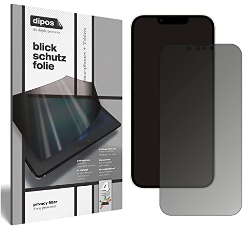 dipos I Sichtschutz-Folie matt kompatibel mit Apple iPhone 13 Pro Max Blickschutzfolie Display-Schutzfolie Privacy-Filter von dipos