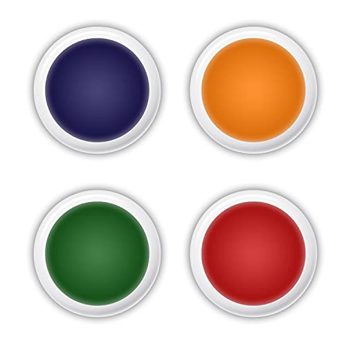 dipos Schutzfolie Aufkleber kompatibel mit Apple AirTag - 4 Stück, rot, grün, blau, orange, Kratzer-Schutz Folie für AirTags von dipos