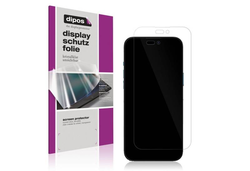 dipos Schutzfolie kompatibel mit Apple iPhone 14 Pro Max, (6 Stück, klar), Kompatibel mit Apple iPhone 14 Pro von dipos