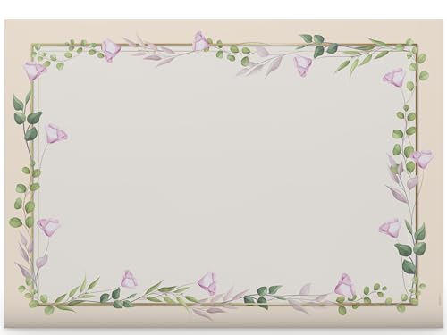 Schreibtischunterlage aus Papier "Blumenrahmen" | DIN A2, 25 Blatt | Notiz Unterlage | mit extra Kalenderblatt von dirxbuschinger