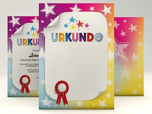 Urkundenpapier "Best Kids" | für Kinder und Jugendliche | für Urkunden Zertifikate | DIN A4 190g/qm | kostenlose Druckvorlagen | certificate paper | Blanko Urkunde (50) von dirxbuschinger