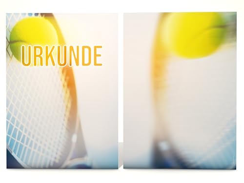 Urkundenpapier "Tennis" | beidseitig mit 2 Designs | für Urkunden, Zertifikate | DIN A4 190g/qm | kostenlose Druckvorlagen | modernes Design | Blanko Urkunde (100) von dirxbuschinger