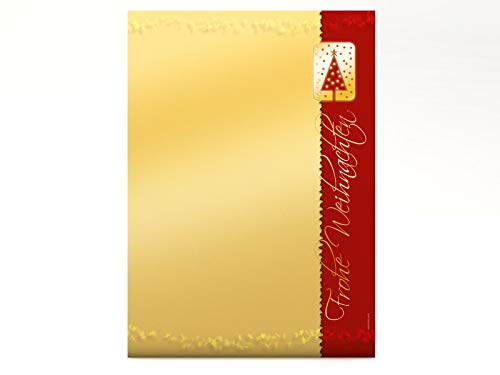 Weihnachtsbriefpapier Frohe Weihnachten, A4, 100 Blatt weihnachtliches Briefpapier von dirxbuschinger
