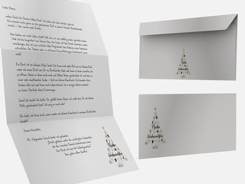 Weihnachtsbriefpapier | Weihnachts-Wunschbaum | Briefpapier | Kuverts | Weihnachtspapier | edel | modern (10 Kuverts) von dirxbuschinger