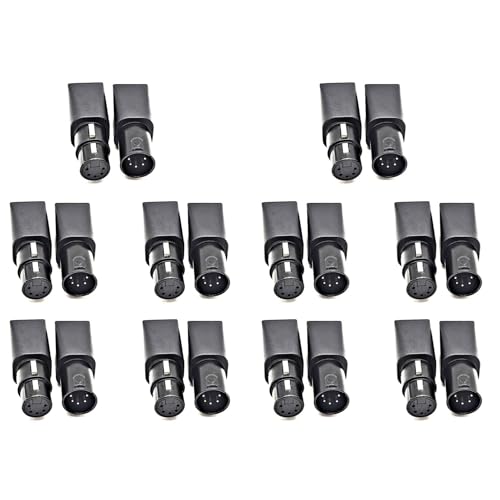 dissot 10 Paar -zu-RJ45-Anschluss RJ45-Ethernet auf 5-Poligen XLR-Buchse und -Stecker-Adapter für Audio-Video von dissot