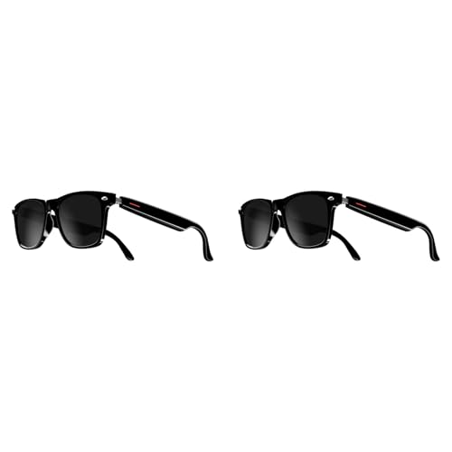 dissot 2X E13 Smart Glasses Drahtlose Bluetooth 5.0-Brille mit KopfhöRern Freisprechen Musik Fotografieren,Schwarz C von dissot