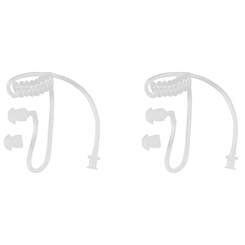 dissot 2X Kopfhoerer Zubehoer Transparente Spule Akustische Air Tube Ohrstoepsel Fuer -Wege-Radio Walkie Talkie Ohrhoerer Headset Zubehoer von dissot