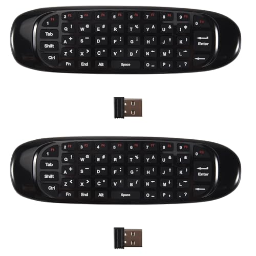 dissot 2X Mini Air Mouse Fly Air Mouse Drahtlose Tastatur Airmouse für 9.0 8.1 Android TV Box/PC/TV Smart TV Mini 2.4G(C120) von dissot