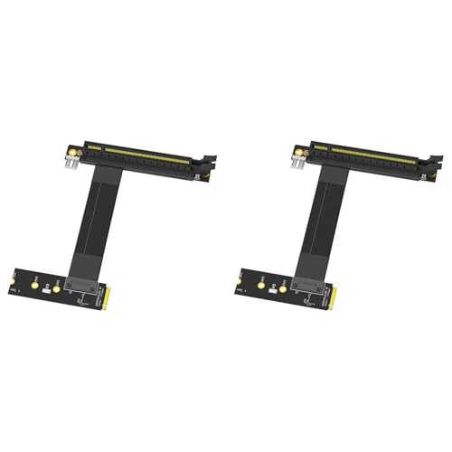 dissot 2X Riser-Kabel M.2 NVME auf PCIE X16 Adapter Grafik-Verlängerungskabel 90 Grad PCI Express 3.0 16X auf M Key Riser-Kabel A dissot 2X Riser-Kabel M.2 NVME auf PCIE X16 Adapter Grafik-Verlängerungskabel 90 Grad PCI Express 3.0 16X auf M Key Riser-Kabel A von dissot