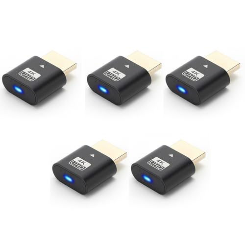 dissot 5X -Kompatibler 4K-Blindstecker mit LED-Licht für Grafikkarten, PC-Zubehör, Desktop-/Laptop-Visual-Display-Adapter C von dissot