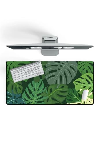 Gaming Mouse Pad, 1500x800x2mm XXL Mousepad, Large Non-Slip Desk Pad, Improved Precision and Speed, Mouse Mat Suitable for Office, Gamer, Home (Banana Leaves) von ditlvy