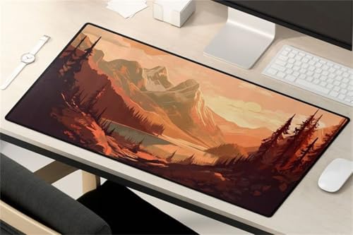 Gaming Mouse Pad, 1500x800x2mm XXL Mousepad, Large Non-Slip Desk Pad, Improved Precision and Speed, Mouse Mat Suitable for Office, Gamer, Home (Hill Desert) von ditlvy