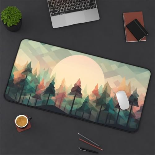 Gaming Mouse Pad, 1500x800x3mm XXL Mousepad, Large Non-Slip Desk Pad, Improved Precision and Speed, Mouse Mat Suitable for Office, Gamer, Home (Jungle Sunrise) von ditlvy