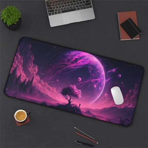 Gaming Mouse Pad, 900x400x2mm XXL Mousepad, Large Non-Slip Desk Pad, Improved Precision and Speed, Mouse Mat Suitable for Office, Gamer, Home (Abstract Moon Tree) von ditlvy