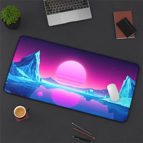 Gaming Mouse Pad, 900x400x2mm XXL Mousepad, Large Non-Slip Desk Pad, Improved Precision and Speed, Mouse Mat Suitable for Office, Gamer, Home (Moon Reflection) von ditlvy