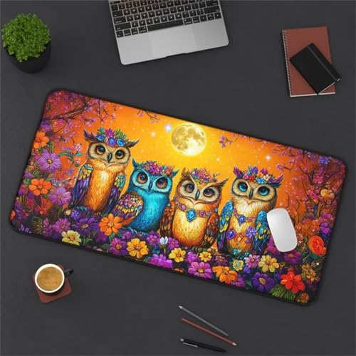 XXL Mauspad, 700x400x3mm Gaming Mousepad, Großer Mouse Pad, Tischunterlage Large Size Verbessert Präzision und Geschwindigkeit für Büro und Zuhause (Eulenblume) von ditlvy