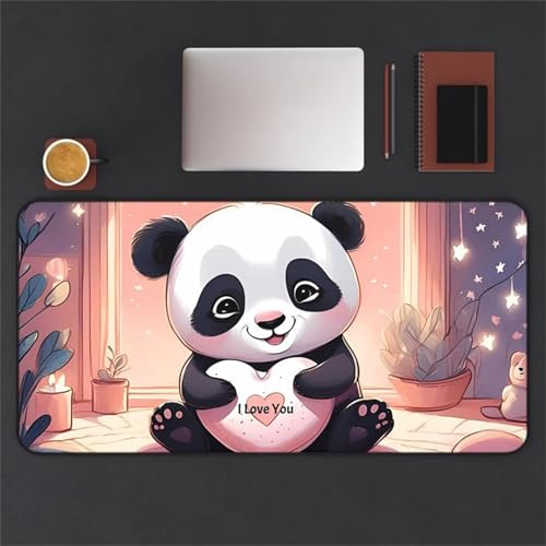 XXL Mauspad, 900x300x2mm Gaming Mousepad, Großer Mouse Pad, Tischunterlage Large Size Verbessert Präzision und Geschwindigkeit für Büro und Zuhause (Panda-Liebe) von ditlvy