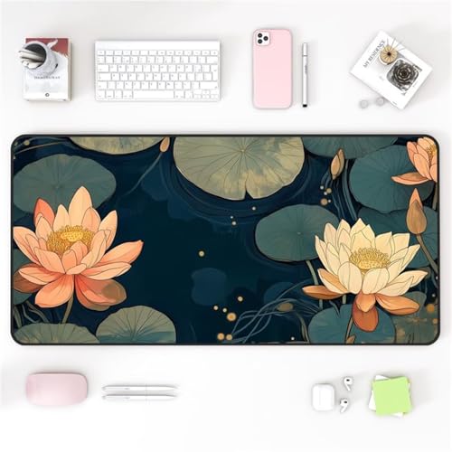XXL Mauspad, 900x300x3mm Gaming Mousepad, Großer Mouse Pad, Tischunterlage Large Size Verbessert Präzision und Geschwindigkeit für Büro und Zuhause (Lotus Pink) von ditlvy