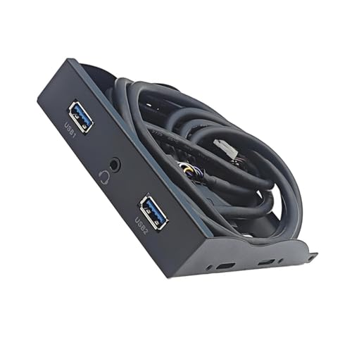 divuukyi 2-Port USB 3.2 GEN1 5Gbps + 3.5mm Kopfhörer Schnittstellen Frontpanel Hubs Splitter Halterung Adapter für PC Desktop 3,5 Zoll von divuukyi