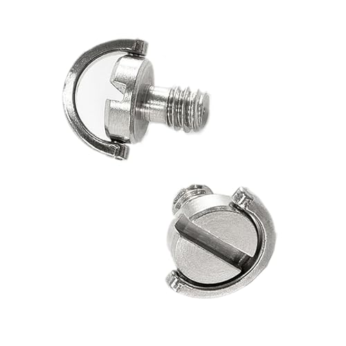 2 x D-Ringe aus Edelstahl, 0,6 cm (1/4 Zoll), geeignet für DSLR-Kamerastativ und Einbeinstativ, Kamera-Befestigungsschraube von divuukyi