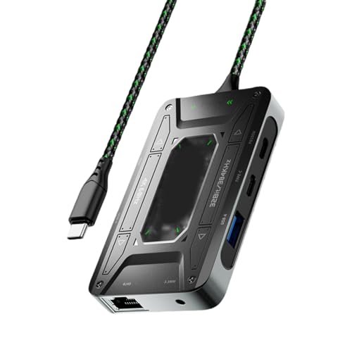 7 Port Adapter 5Gbps für DS7 USB C Kopfhörer Geräte 1000Mbps PD100W Multifunktion für Büro und Zuhause von divuukyi