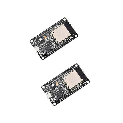 2 Stück ESP-WROOM-32 Entwicklungsboard,ESP-32S Modul mit CP2102 Chip,2.4GHz Dual-Mode WiFi Bluetooth Mikrocontroller-Prozessor von diymore-IOT