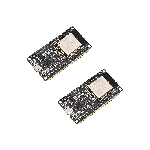 2 Stück ESP32 ESP-WROOM-32,38Pin Entwicklungsplatine,ESP-32S Mikrocontroller-Prozessor Integrierter 2-in-1 Mikrocontroller mit CP2102 Chip WiFi NodeMCU-32S Modul von diymore-IOT