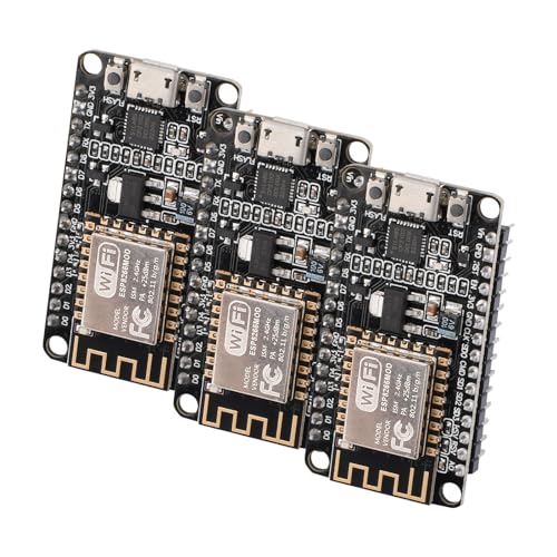 3 Stück ESP8266 12F NodeMCU Modul V3 WiFi Development Board mit CP2102 kompatibel mit Arduino, Micro USB von diymore