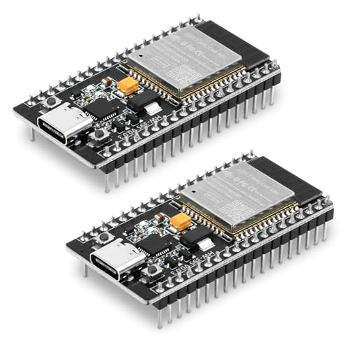 diymore 2 Stücke ESP32 Wroom ESP32 NodeMCU Development Board ESP32 USB C ESP-WROOM-32 2.4 GHz WLAN WiFi Bluetooth CP2102 Chip 【Nur USB-C to USB-A-Kabel】 von diymore