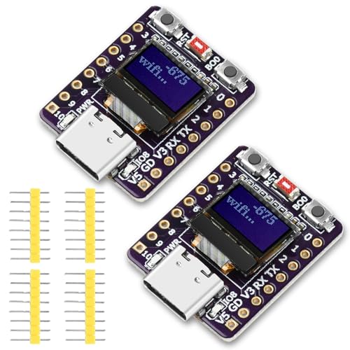 diymore 2PCS ESP32 C3 Entwicklungsboard mit 0.42inch OLED Anzeige, ESP32 Mini Unterstützt WiFi Bluetooth, Geeignet für die IoT-Entwicklung von diymore