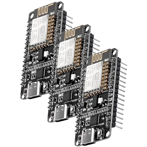 diymore 3 Stück Typ C ESP8266 NodeMCU 12E Entwicklungsboard V3 CP2102 Modul kompatibel für IDE/Micropython von diymore
