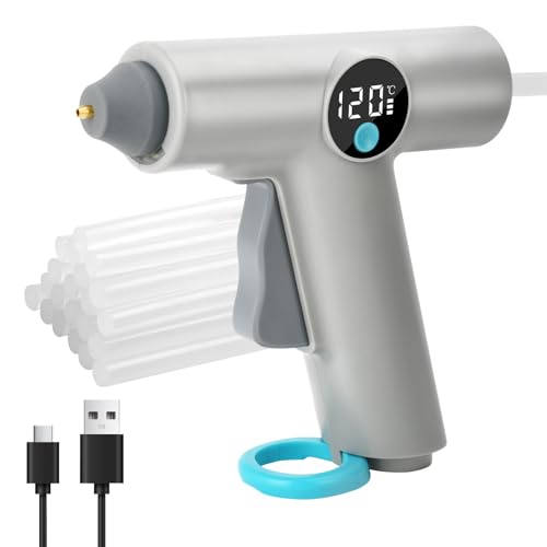 diymore Heißklebepistole, 2500mAh Heißklebepistole akku, 150S Abschaltautomatik, Digitale Anzeige der Temperatur, LED-Beleuchtung, mit 22 Heissklebepistole Klebesticks, Mini Heißklebepistole Kabellos diymore Heißklebepistole, 2500mAh Heißklebepistole akku, 150S Abschaltautomatik, Digitale Anzeige der Temperatur, LED-Beleuchtung, mit 22 Heissklebepistole Klebesticks, Mini Heißklebepistole Kabellos von diymore